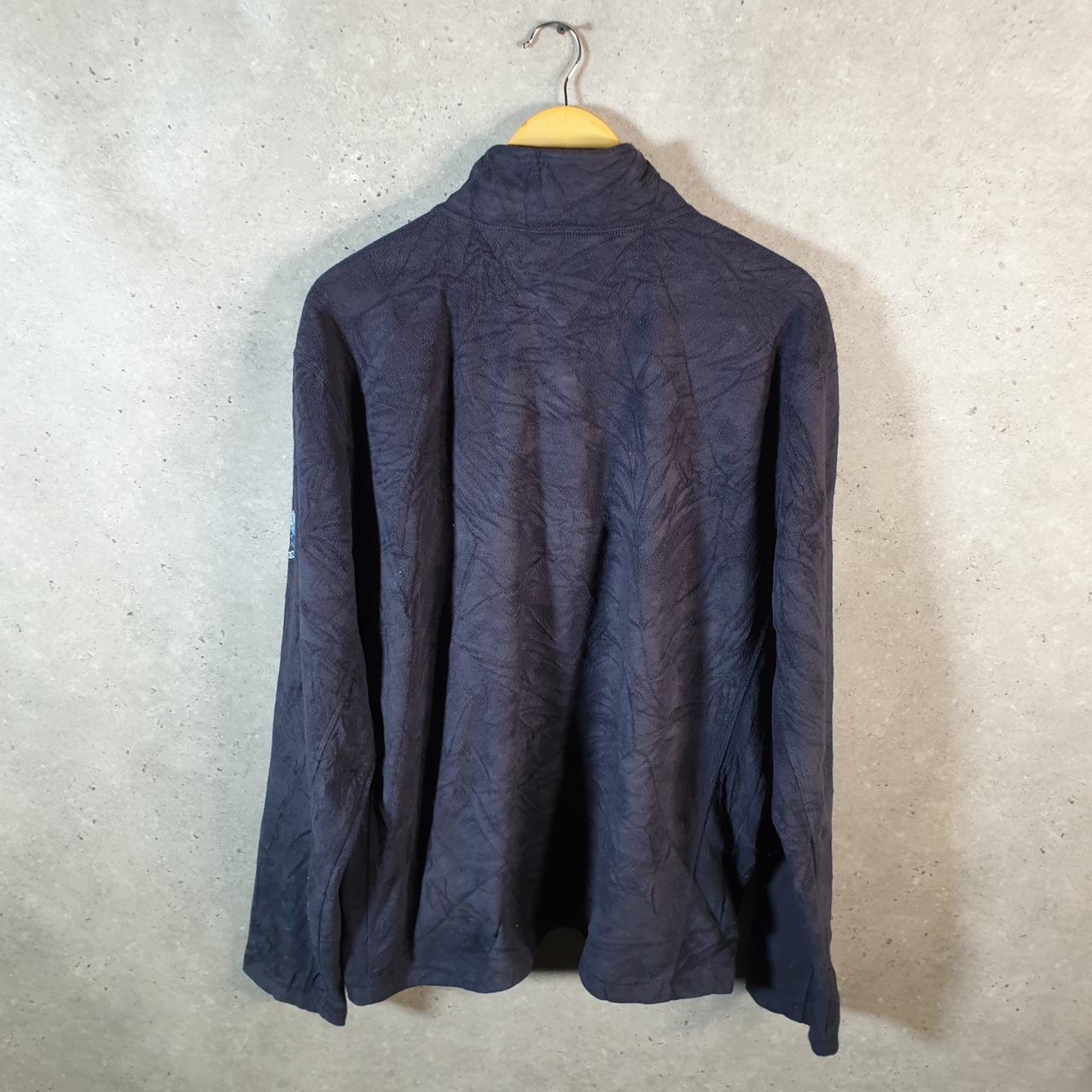 Tommy Hilfiger 1/4 Zip Fleece Pullover Sweatshirt Mens 2XL Navy Blue Embroidered Logo
