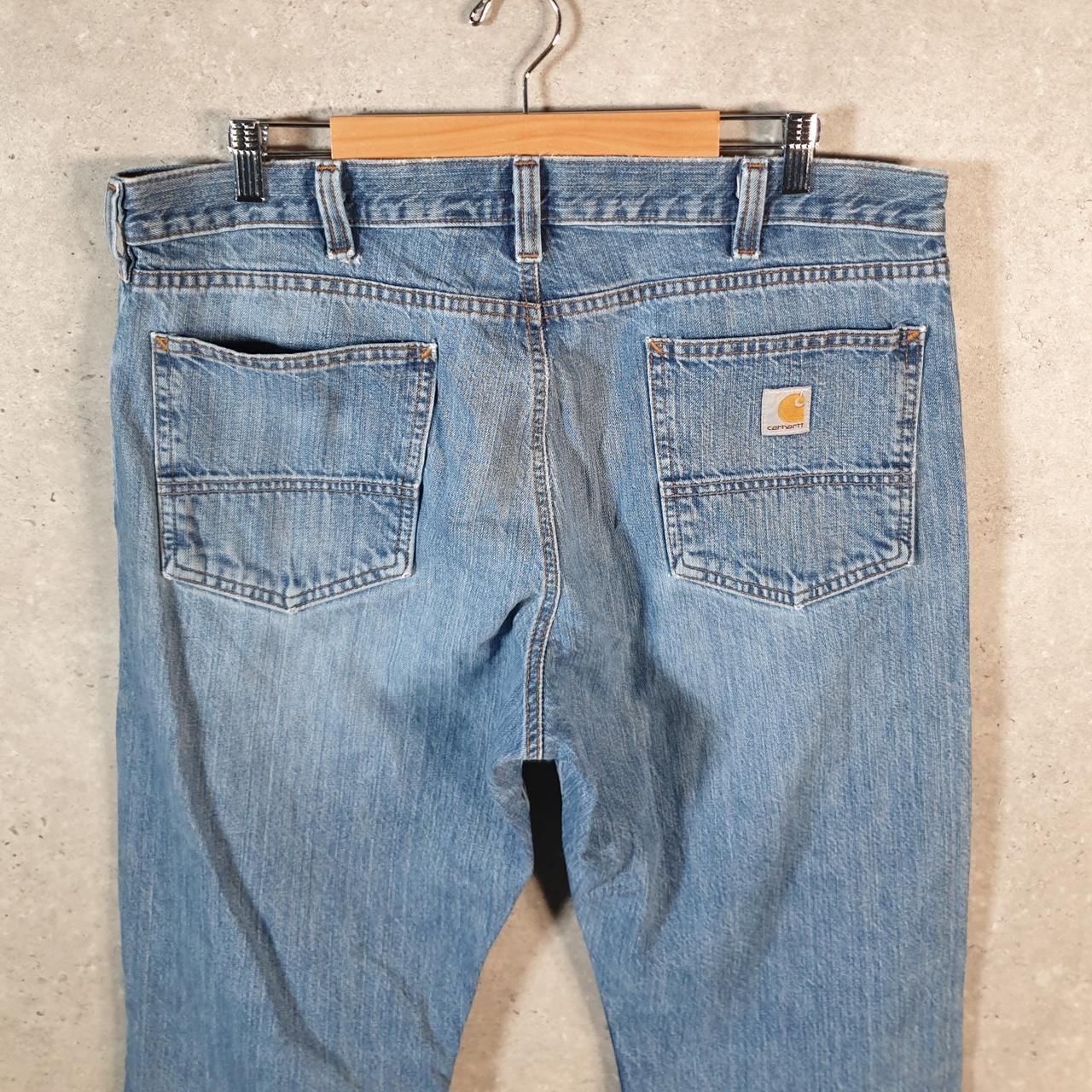 Vintage Carhartt Workwear Carpenter Jeans Mens W38 L30 Blue Denim Relaxed Fit USA