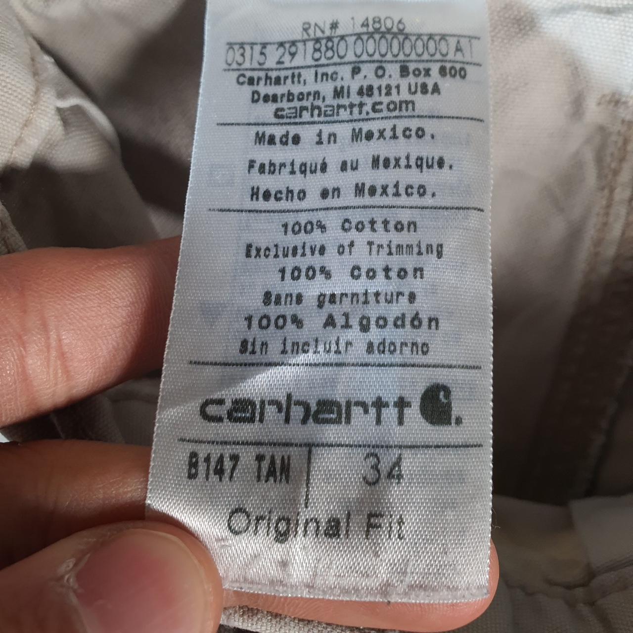 Vintage Carhartt Baggy Carpenter Shorts Jorts Cargo Men’s W34 Beige Original Fit Workwear Big Fish Vintage