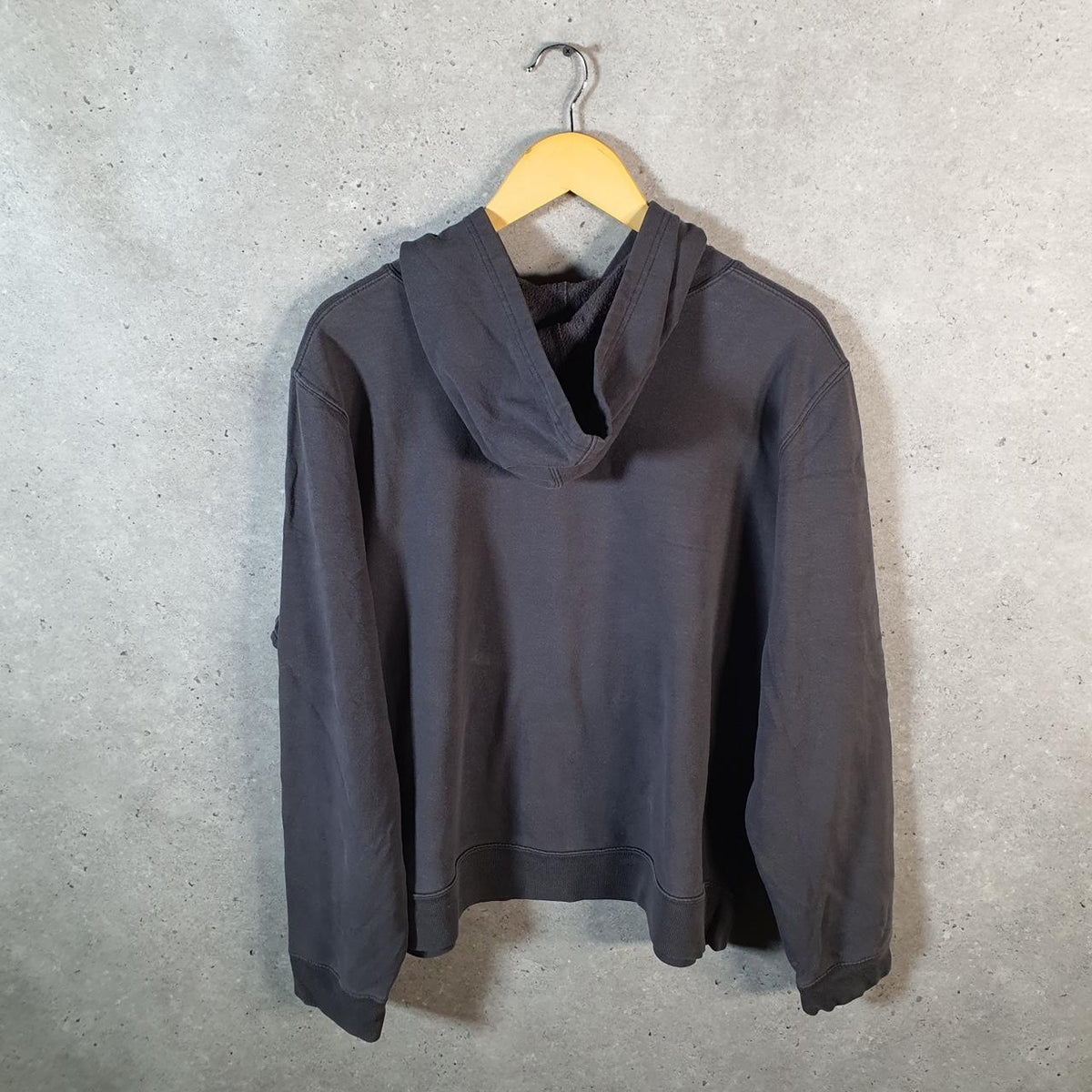 Vintage Gap Spellout Hoodie Womens 2XL Grey Y2K Sweatshirt Logo Embroidered