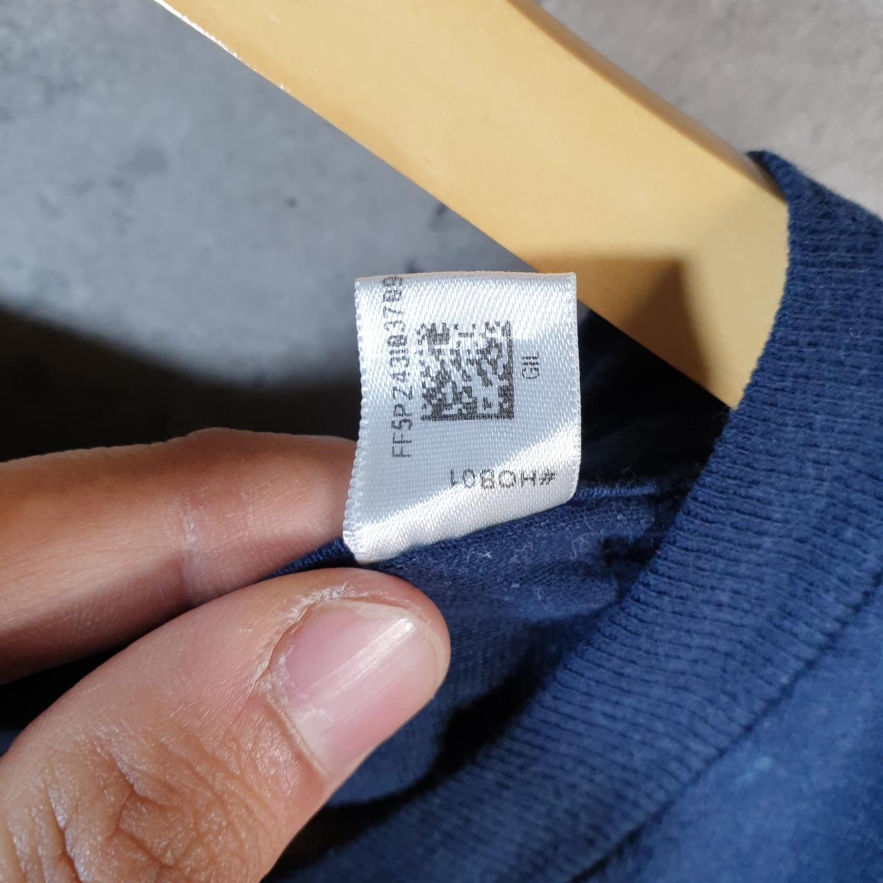 Vintage Adidas Spellout T Shirt Men’s XL Navy Blue Three Stripes Athletic