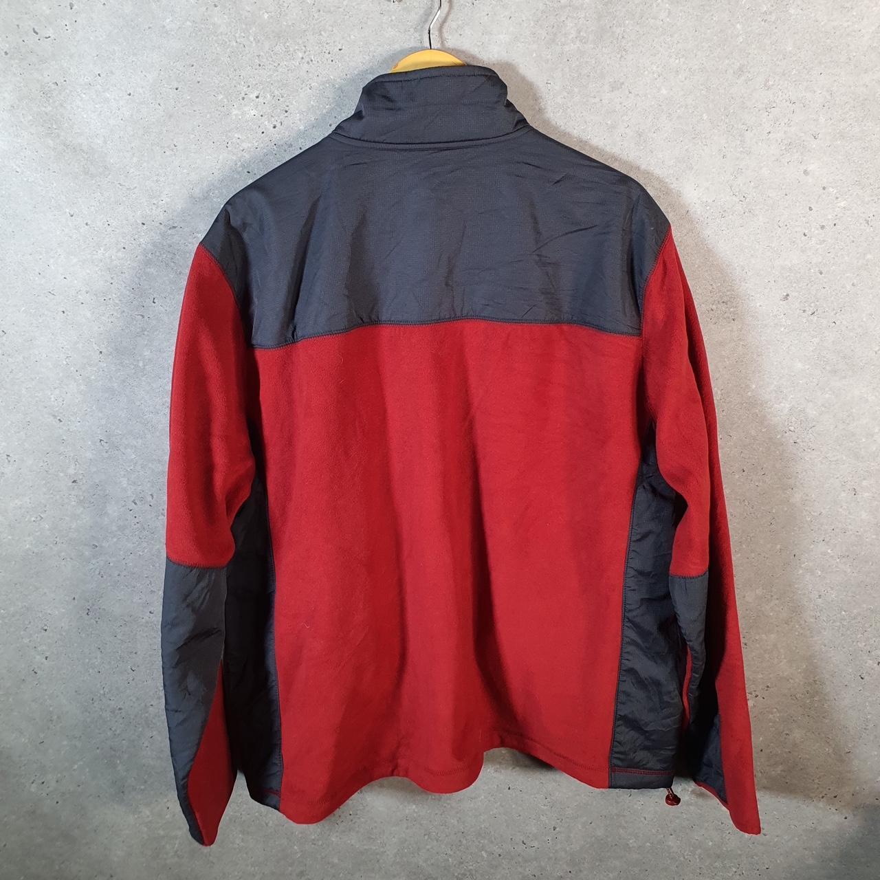 Vintage Starter Fleece Sweatshirt Jacket Mens XL Red Full Zip Embroidered Logo
