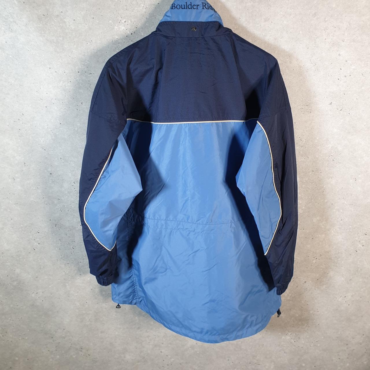 Vintage Columbia Windbreaker Track Jacket Womens Large Blue USA Athletic