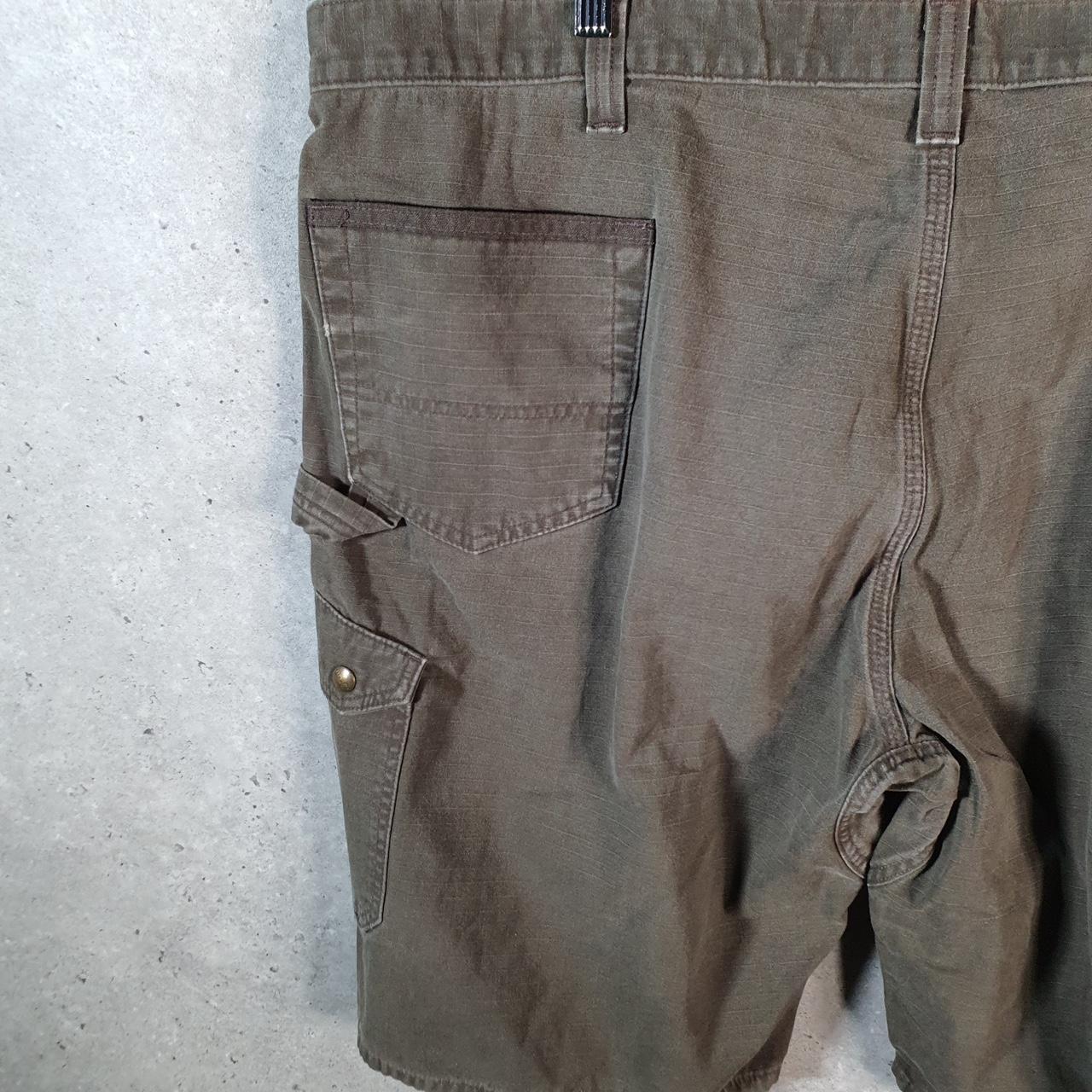 Vintage Carhartt Baggy Carpenter Shorts Jorts Cargo Men’s W46 Khaki Green Relaxed Fit Workwear A4851
