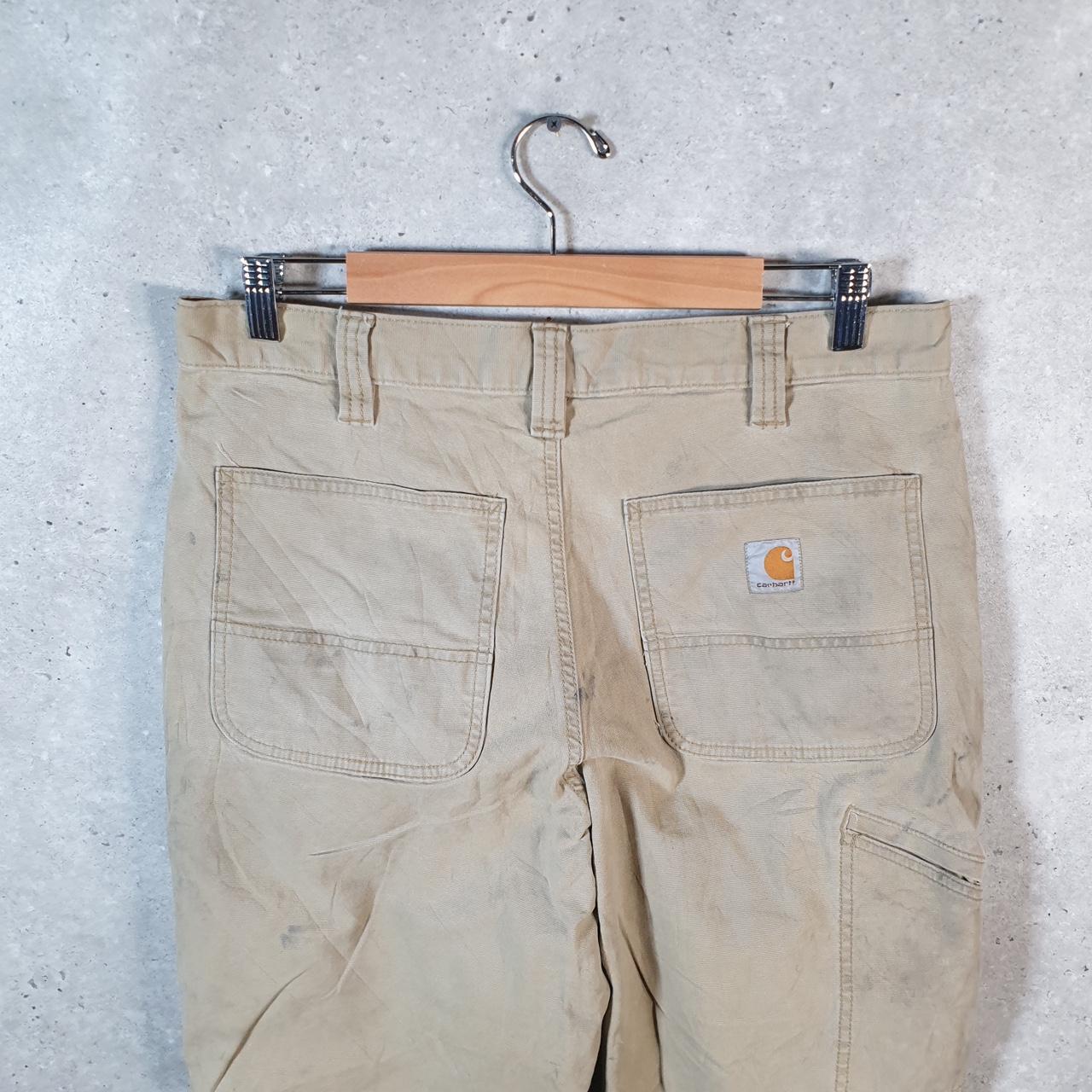 Vintage Carhartt Carpenter Trousers Mens W34 L34 Brown Relaxed Fit Workwear