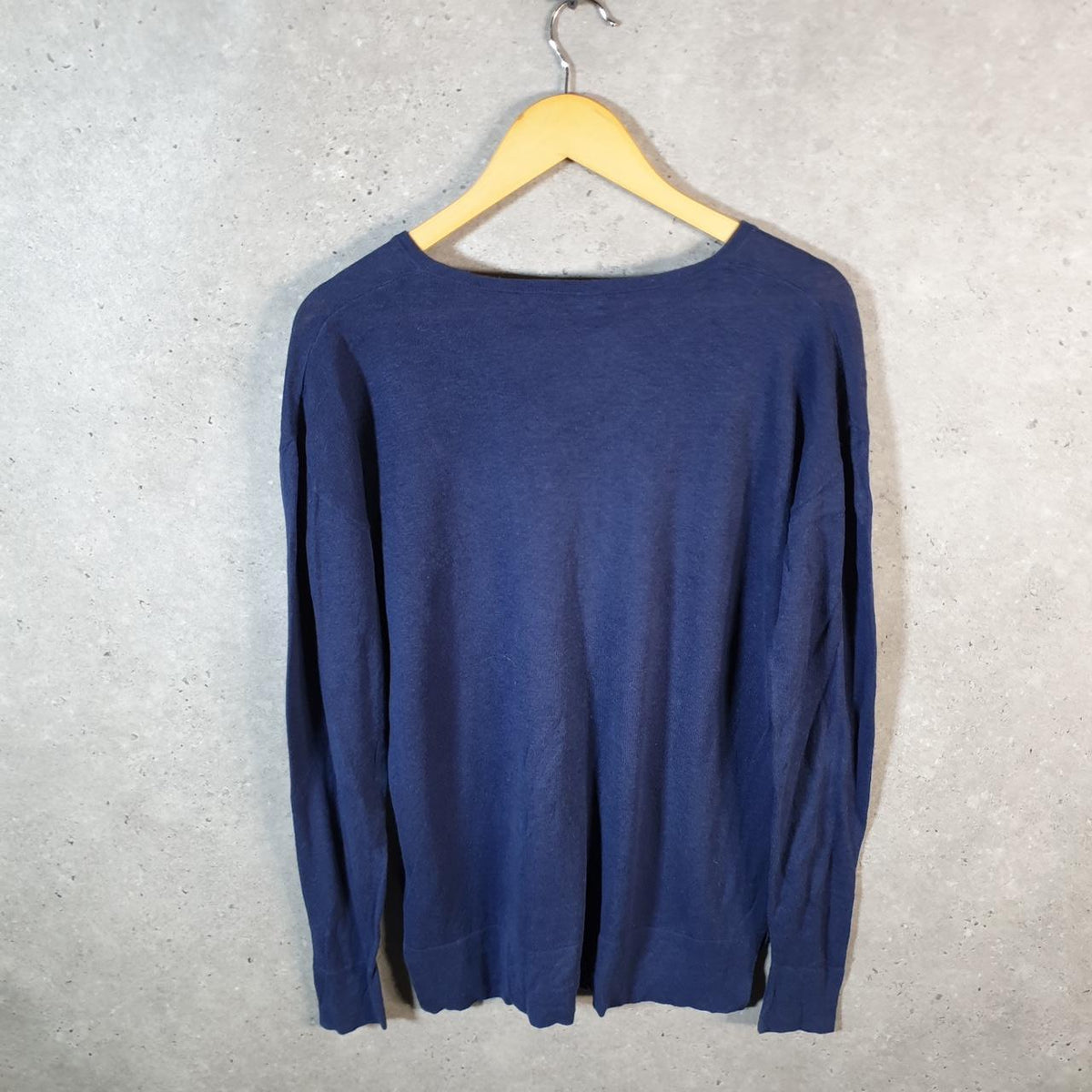 Vintage Ralph Lauren Polo Sweatshirt Men’s Large Navy Blue Cotton Pullover Pony