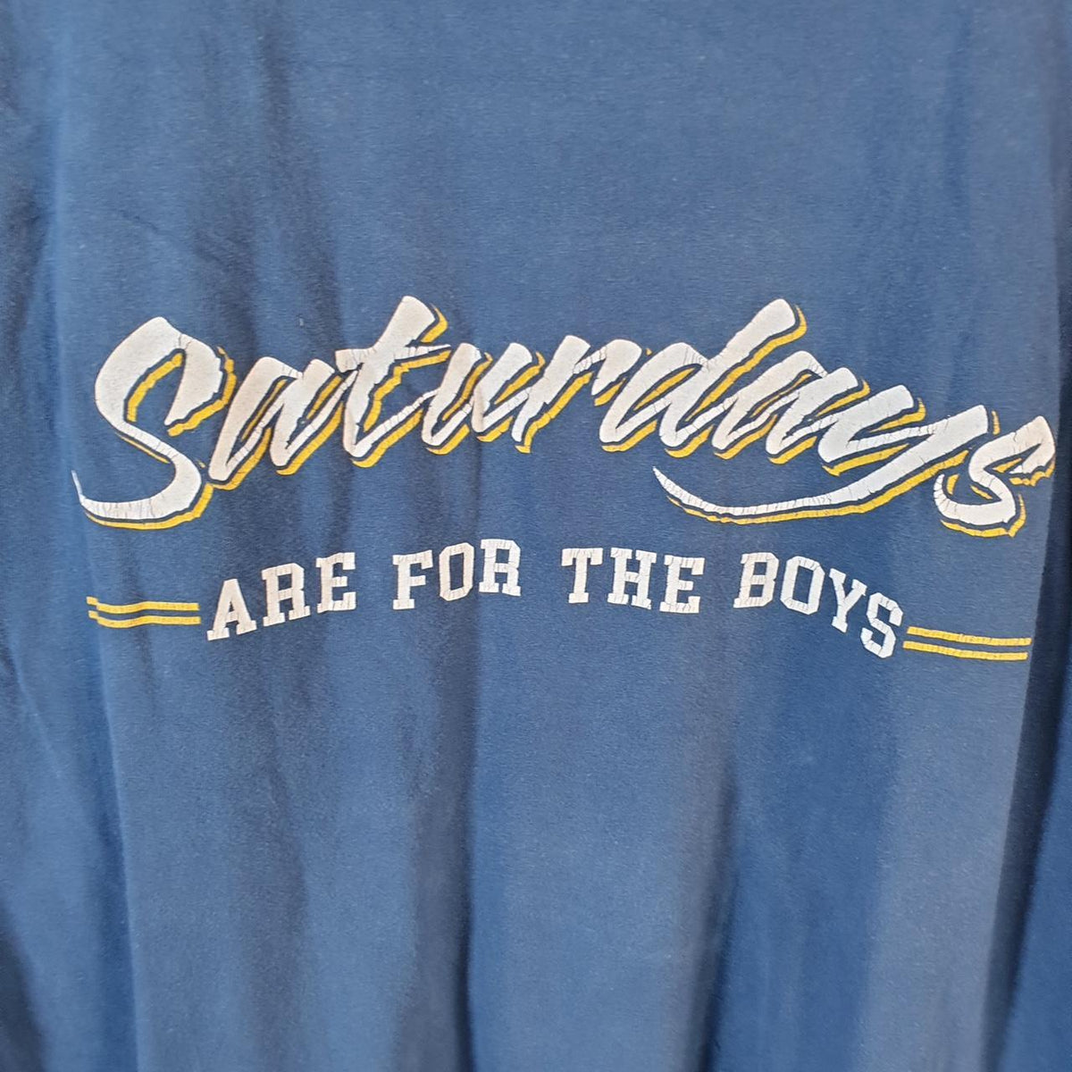 Vintage Comfort Colours Old Raw Graphic T Shirt Men’s Large Blue Casual Sports Logo