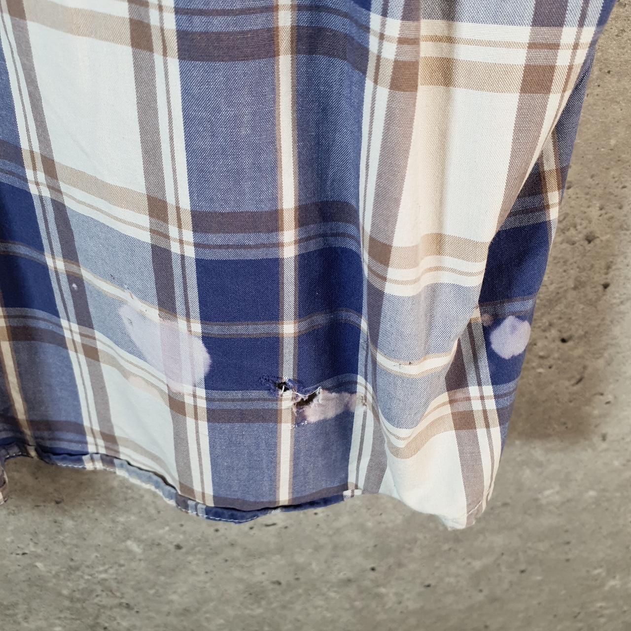 Vintage Carhartt Shirt Button Down Mens Large Blue Checkered Chore Utility Relaxed - Big Fish Vintage