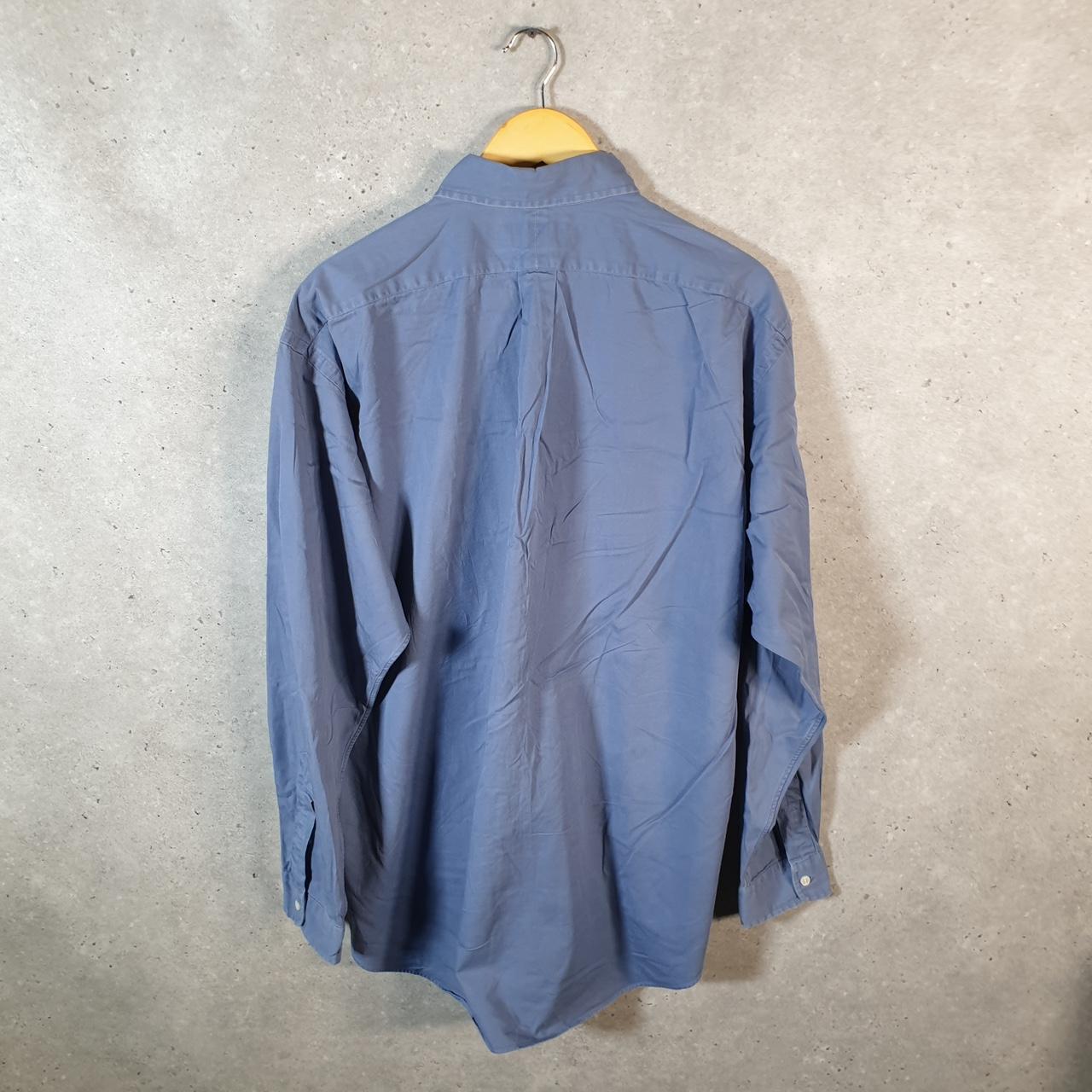 Vintage Ralph Lauren Button Down Shirt Men’s Large Blue Blake Fit Cotton Pony