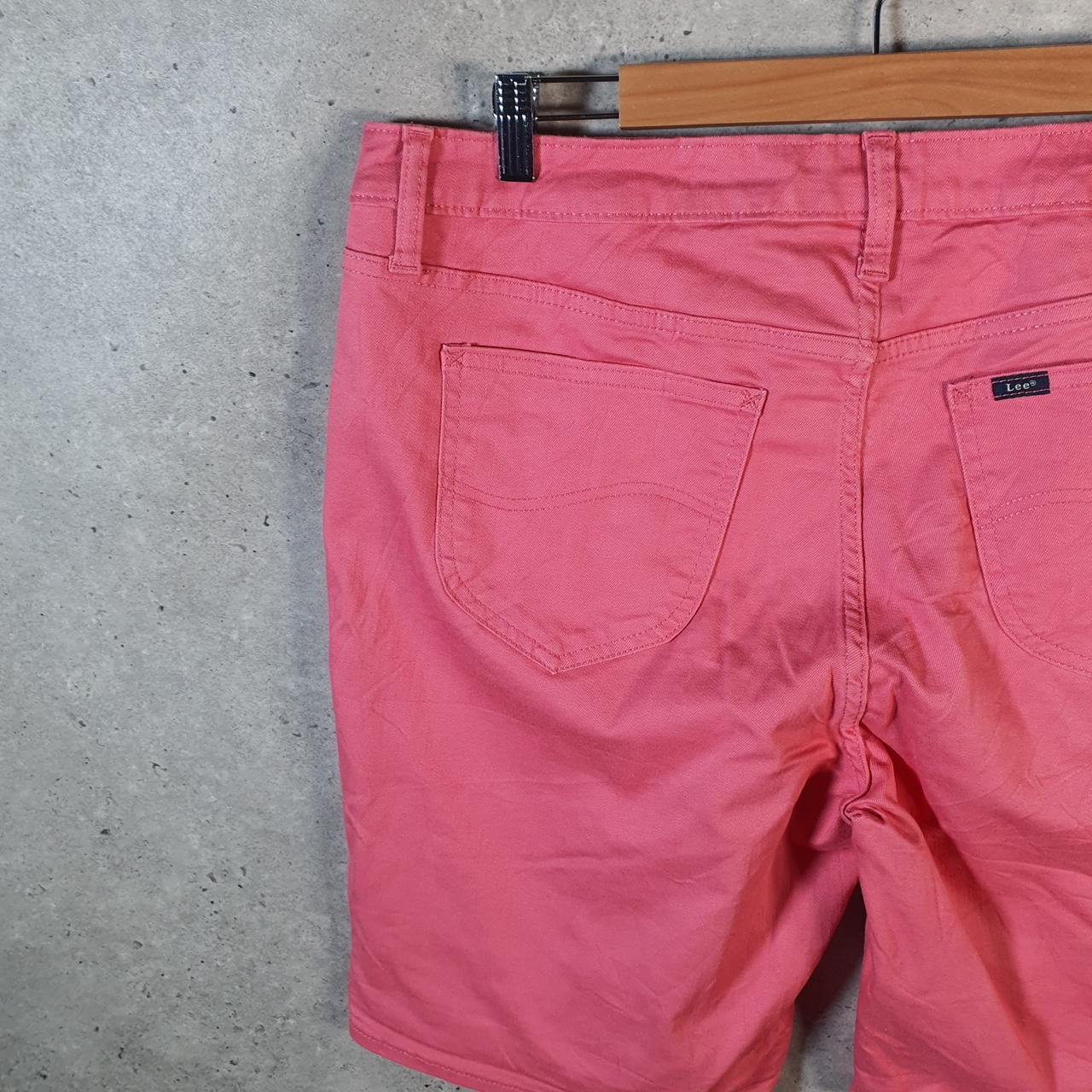 Vintage Lee Baggy Shorts Jorts Cargo Womens W38 Pink Relaxed Cargo