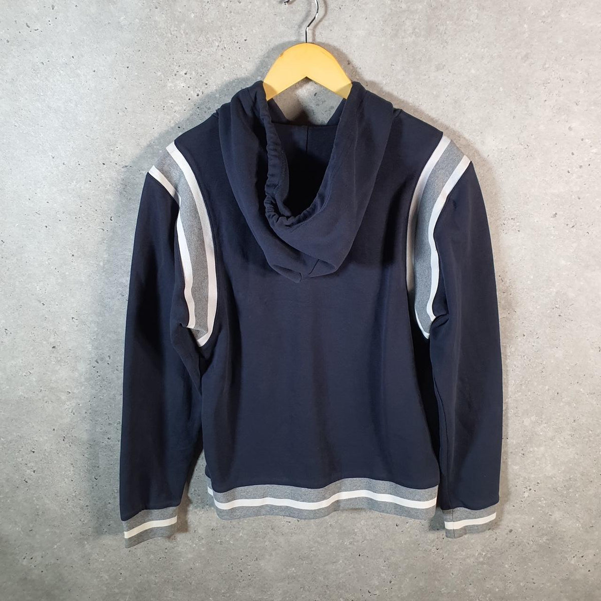 Vintage Ralph Lauren Polo Sport Spellout Hoodie Men’s Medium Navy Blue Cotton Pullover Pony