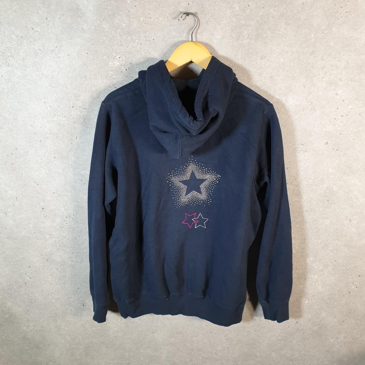 Vintage Nike Stars Embroidered Hoodie Men’s XL Black Swoosh Y2K Pullover