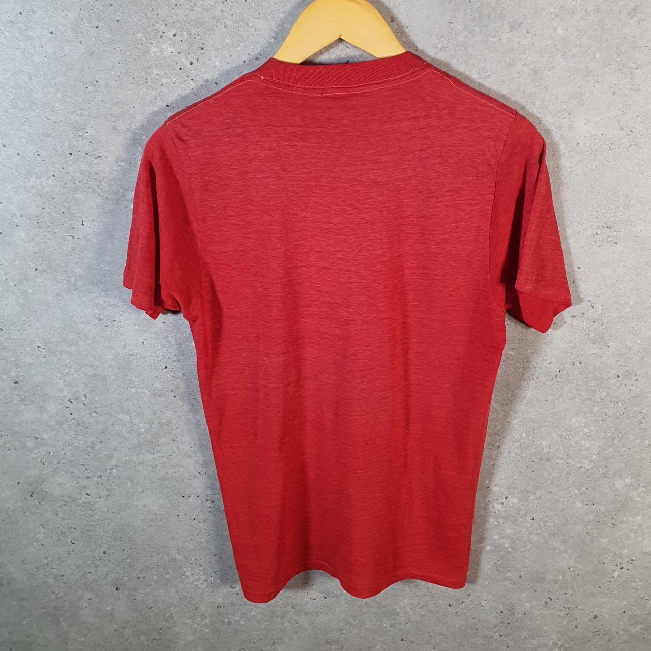 Vintage American Flag Honda 90s USA Single Stitch T Shirt Men’s Small Red