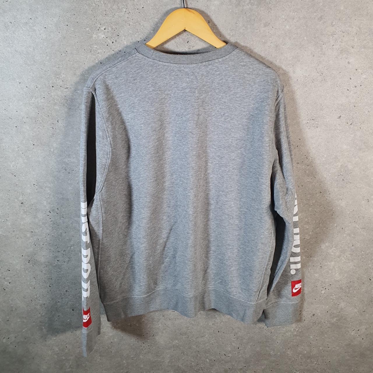 Vintage Nike Club Just Do It Sweatshirt Men’s Large Grey Swoosh Y2K Pullover Logo