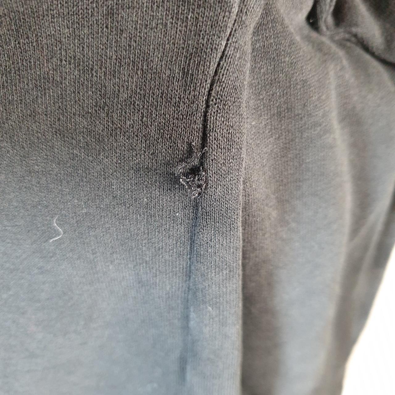 Vintage Champion Hoodie Womens Large Black Spellout Logo Pullover