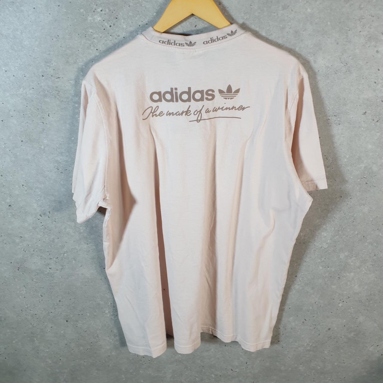 Vintage Adidas 90s Embroidered T Shirt Men’s XL Pink Trefoil Retro Logo