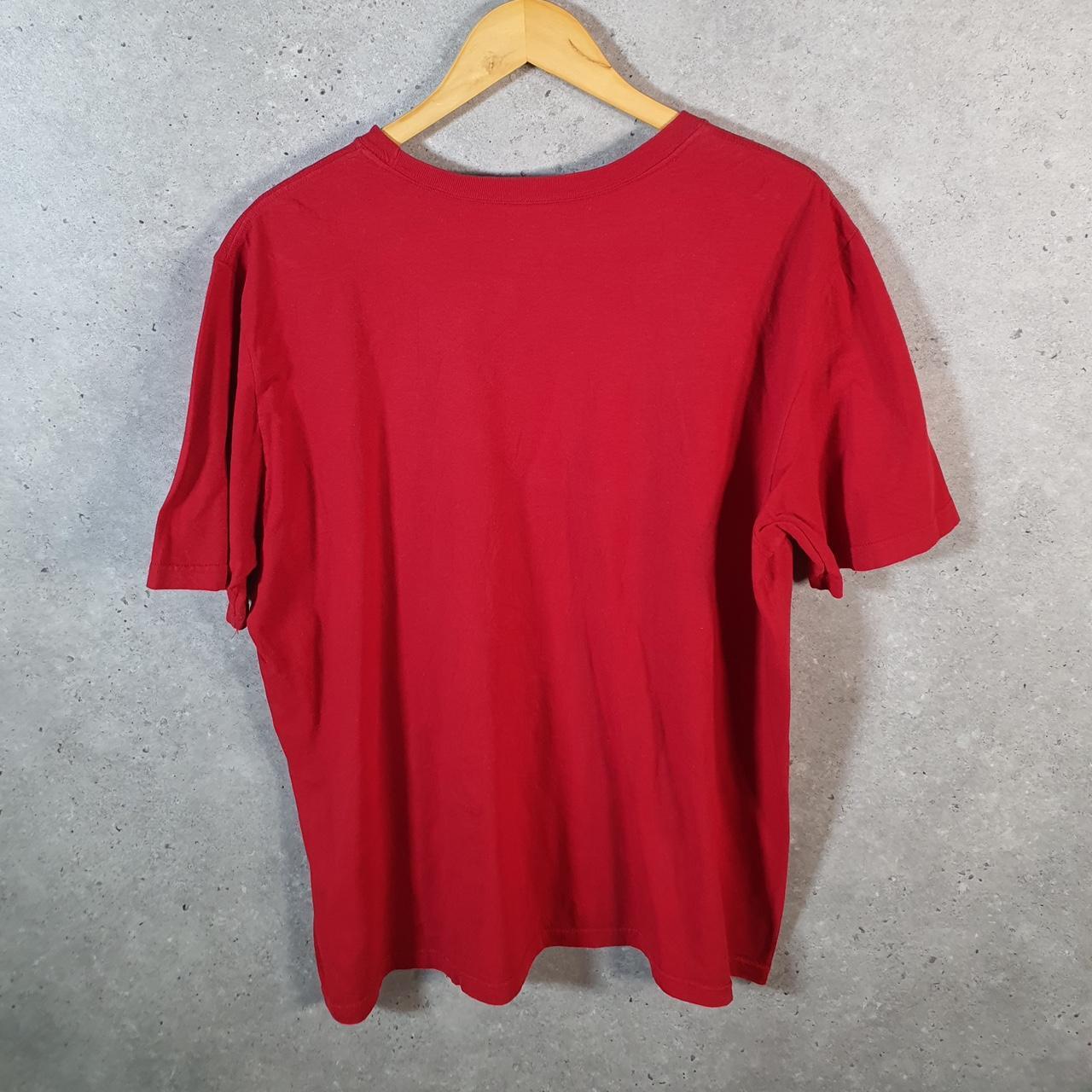 Vintage Nike T Shirt Men’s XL Red Embroidered Single Swoosh Logo Athletic Big Fish Vintage