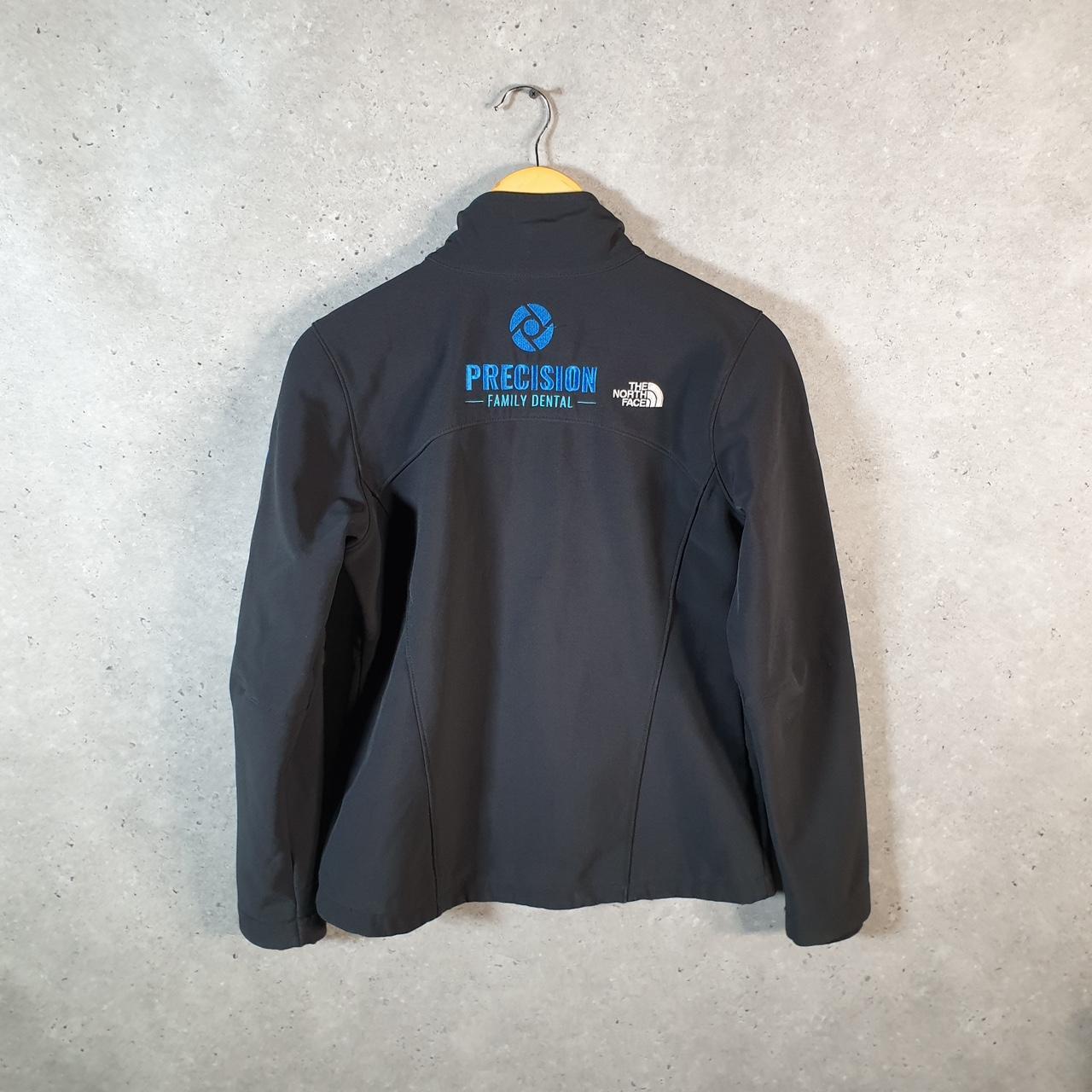 Vintage The North Face TNF Shell Jacket Womens Small Black Logo Full Zip Winter