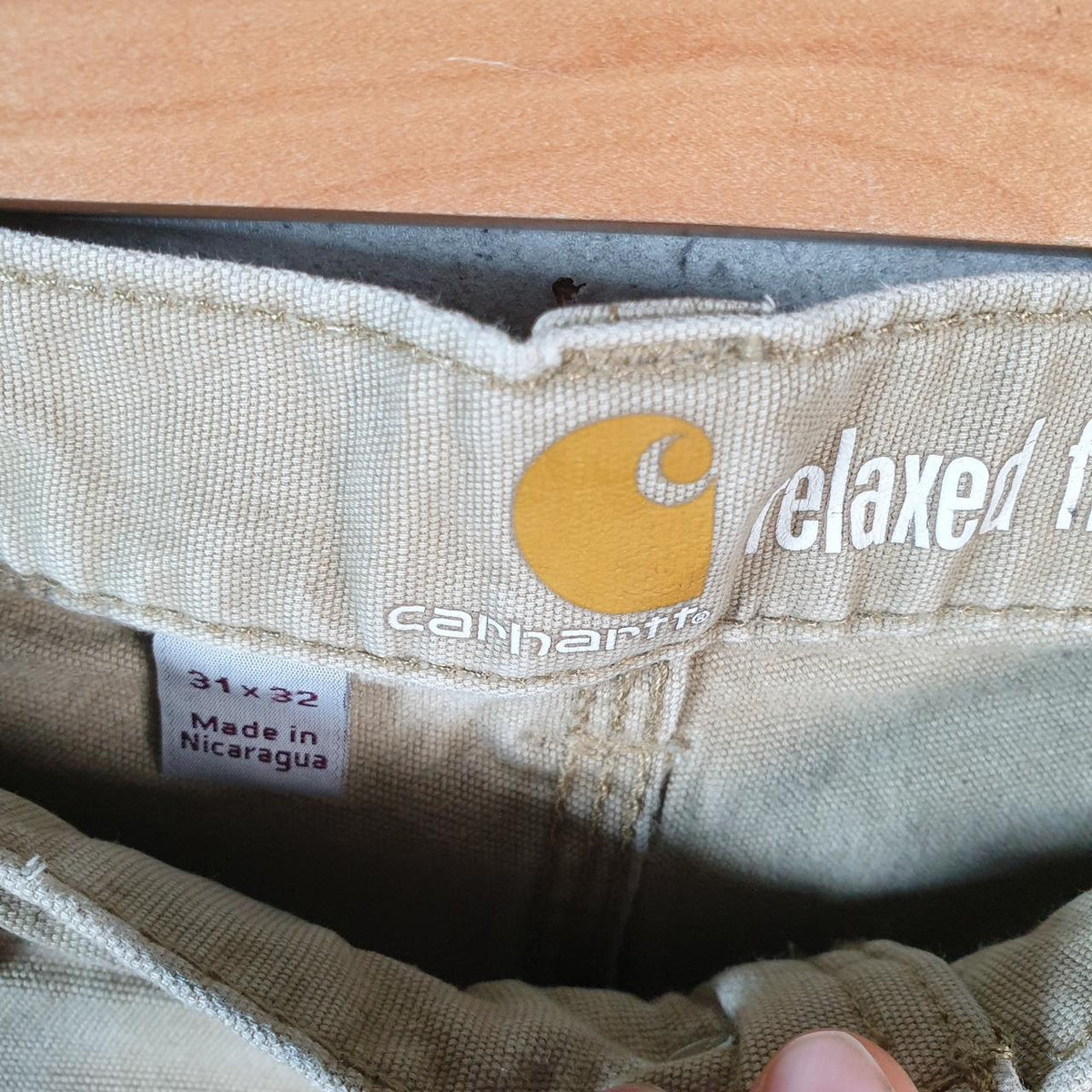 Vintage Carhartt Carpenter Trousers Mens W31 L32 Brown Relaxed Fit Workwear USA