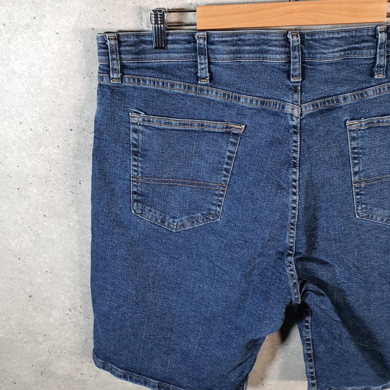 Vintage Wrangler Denim Shorts Jorts Cargo Men’s W38 Relaxed Blue Baggy Cotton