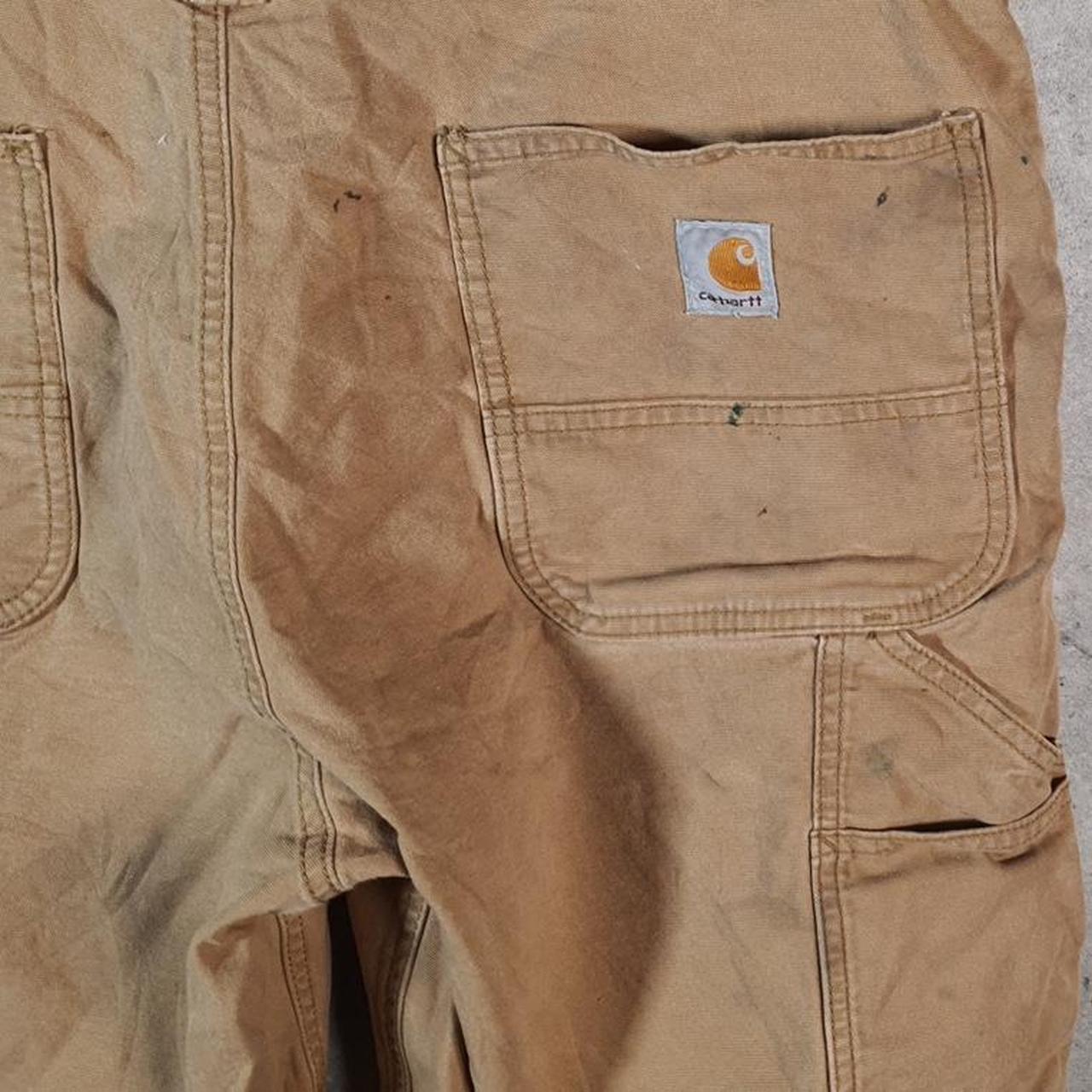 Vintage Carhartt Baggy Carpenter Shorts Jorts Cargo Men’s W36 Brown Relaxed Fit Workwear Big Fish Vintage