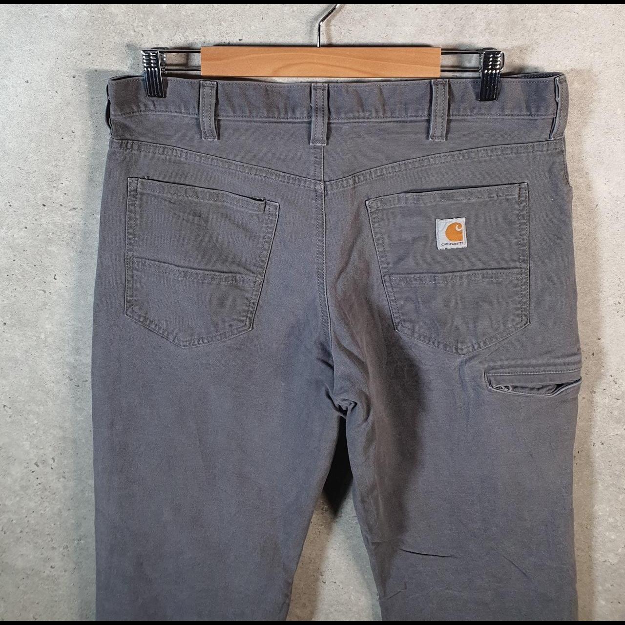 Vintage Carhartt Carpenter Trousers Mens W36 L32 Grey Relaxed Fit Workwear Thrashed