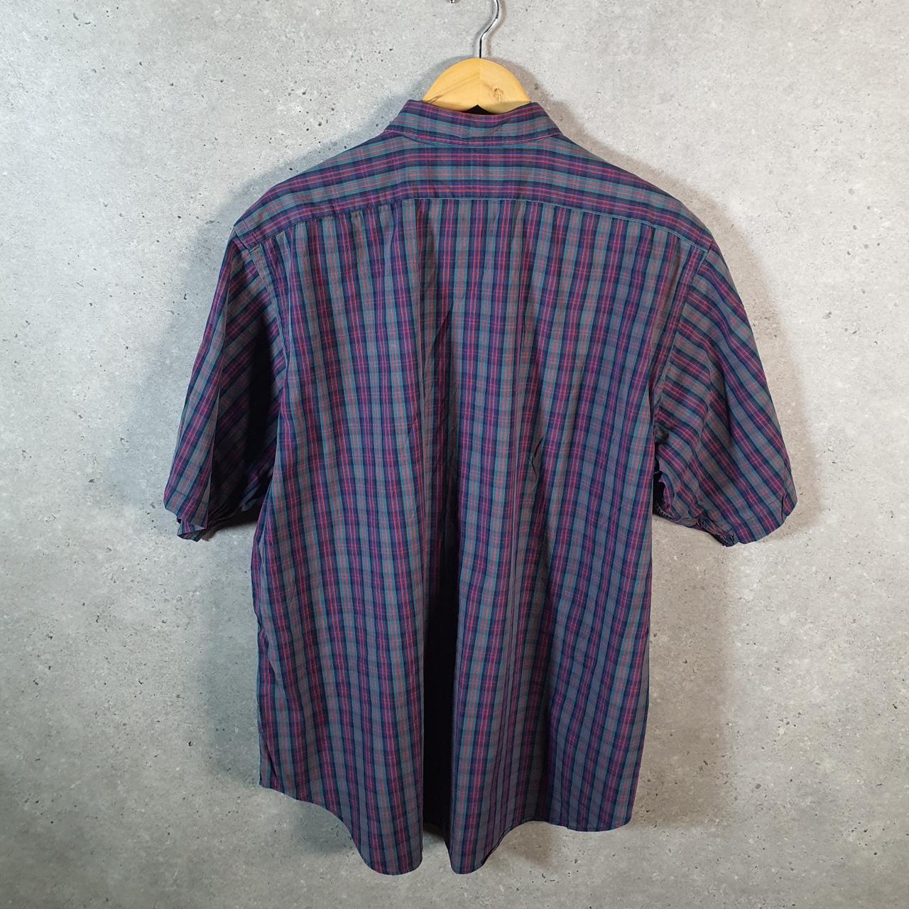 Vintage Ralph Lauren Button Down Shirt Men’s Large Purple Lowell Checkered Pony Casual C8471