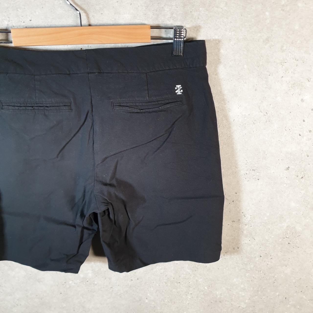 Vintage Izod Golf Chino Shorts Jorts Cargo Womens UK8 Black Baggy Cotton