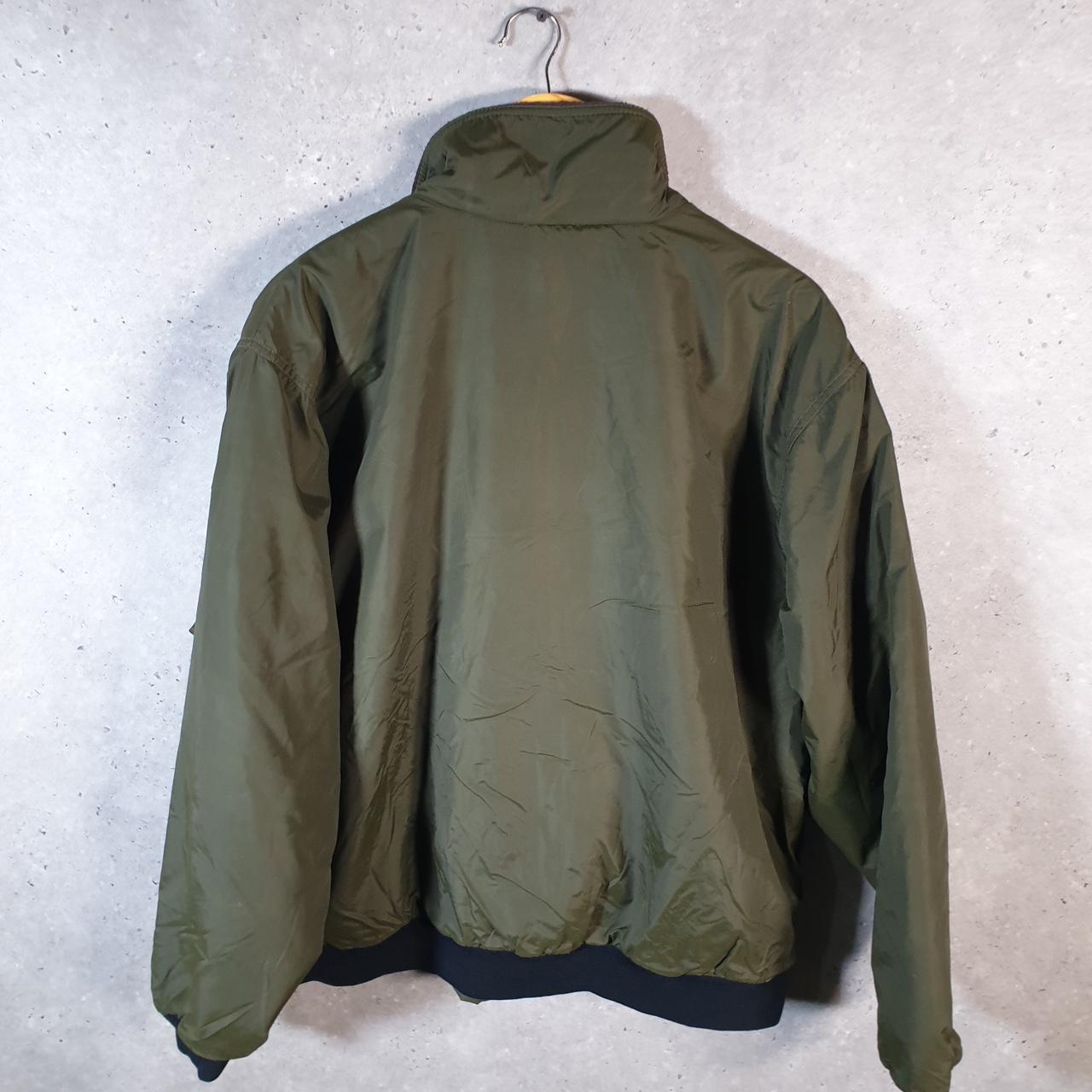 Vintage L.L. Bean USA Outdoors Nylon Jacket Mens Large Khaki Green Waterproof Hooded