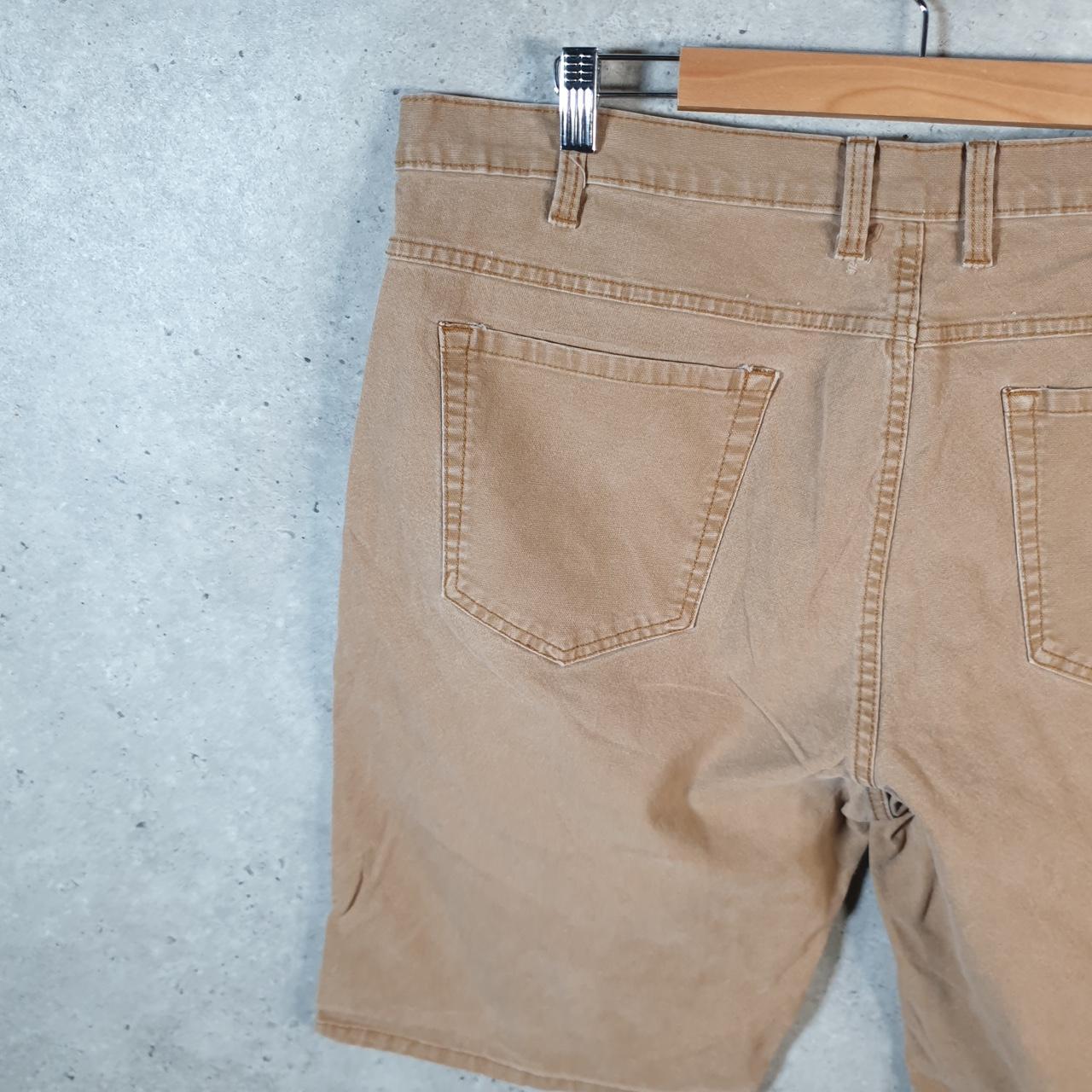 Vintage Dickies Carpenter Baggy Chino Shorts Jorts Cargo Mens W38 Brown Relaxed Fit