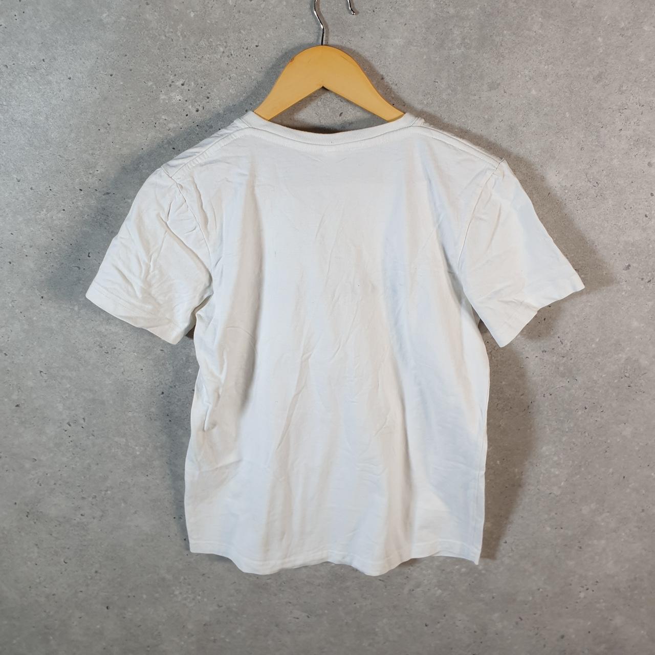 Vintage Champion T Shirt Womens Medium White Spellout Logo