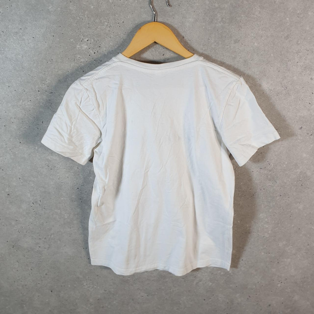 Vintage Champion T Shirt Womens Medium White Spellout Logo