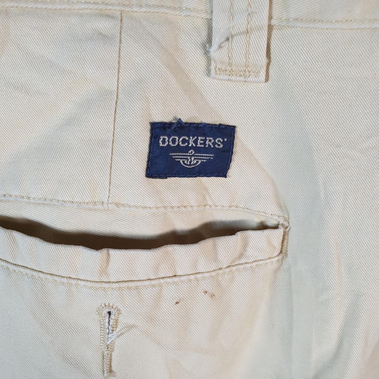 Vintage Dockers Chino Shorts Jorts Cargo Men’s W36 Beige Baggy Cotton A4274