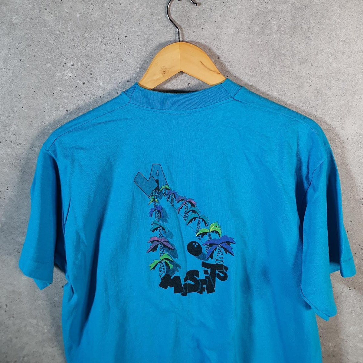 Vintage Trend Basics Misfits Pennie LA Graphic 90s USA Single Stitch T Shirt Men’s Large Blue