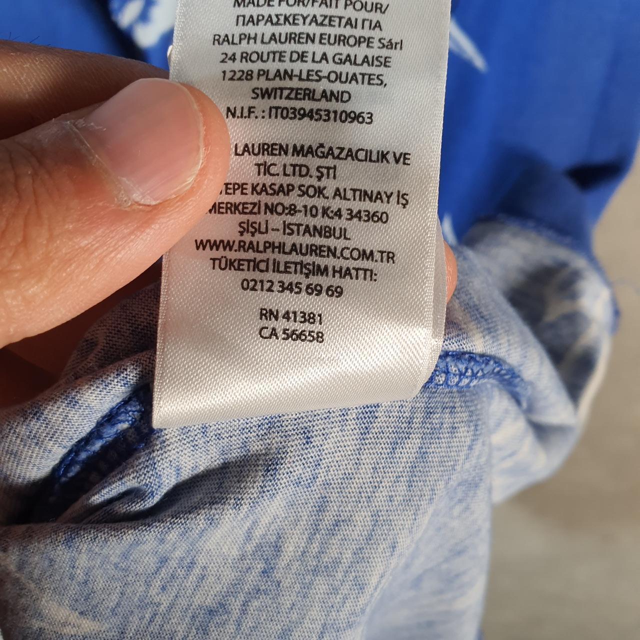 Vintage Ralph Lauren Polo Paisley Floral T Shirt Men’s Small AOP Blue Classic Fit Pony