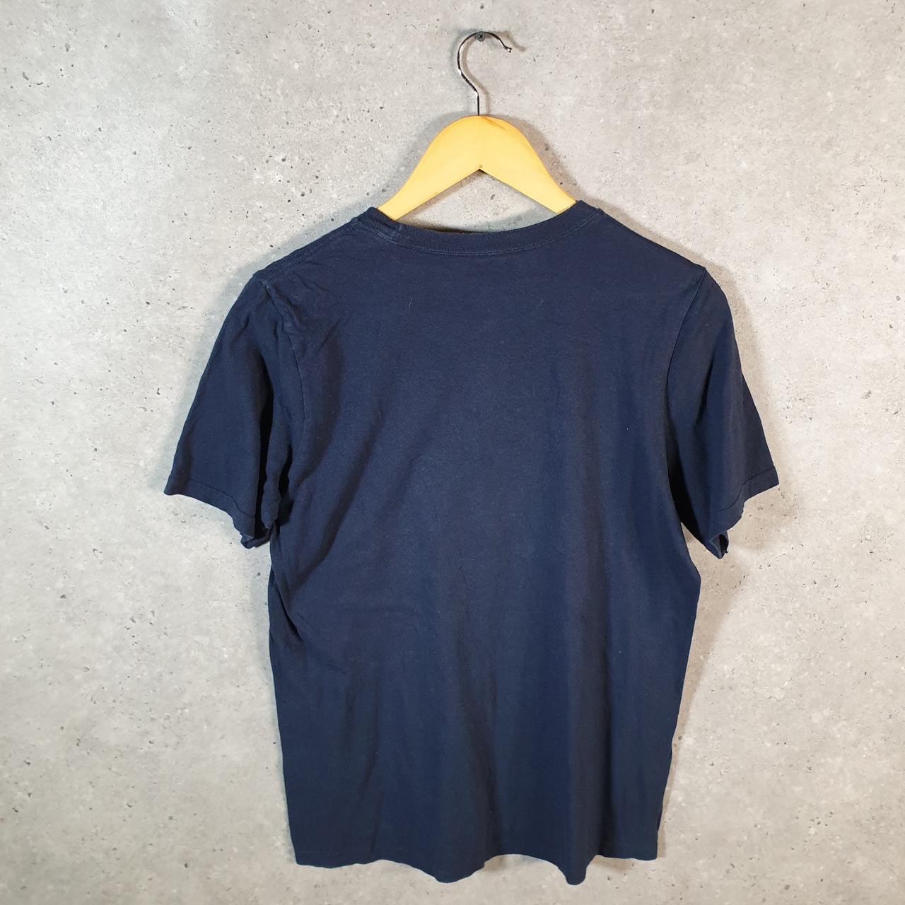 Vintage Adidas Amplifier T Shirt Men’s Small Navy Blue Three Stripes Athletic Logo