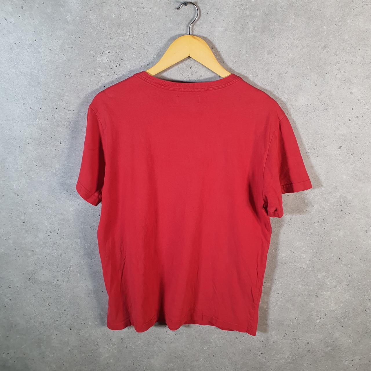 Vintage Adidas Trefoil Retro T Shirt Men’s Large Red Three Stripes Logo