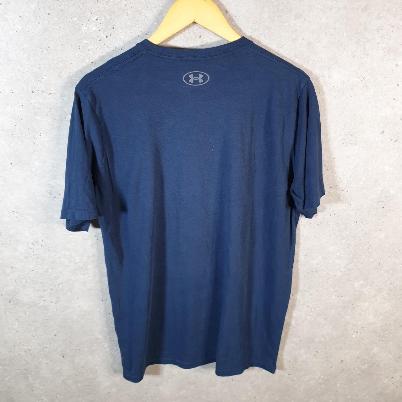 Vintage Under Armour Spellout T Shirt Shirt Men’s Large Navy Blue Sports Athletic