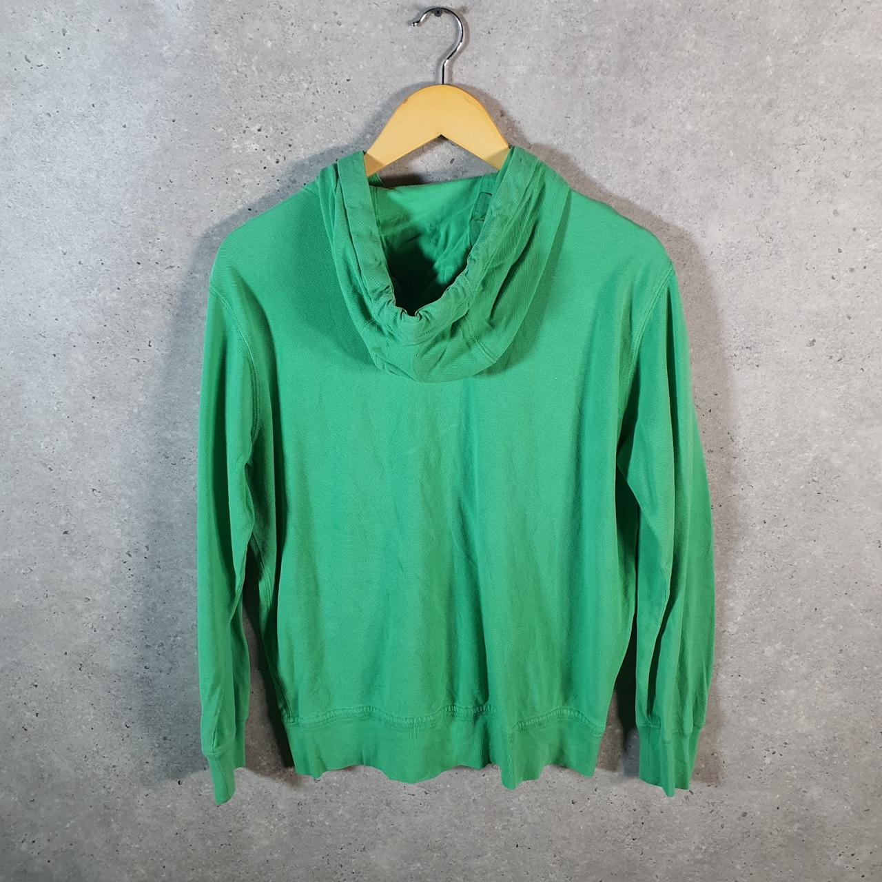 Vintage Ralph Lauren Polo Heavyweight Hoodie Womens Medium Green Cotton Full Zip Pony