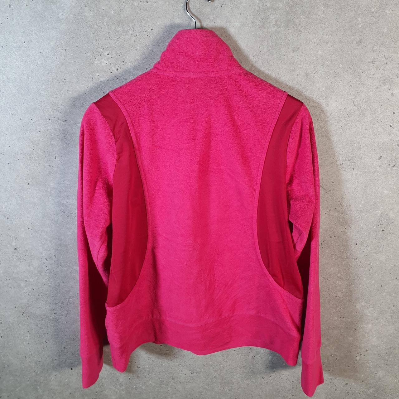 Vintage Reebok 1/4 Zip Fleece Sweatshirt  Womens Large Pink Full Zip Logo
