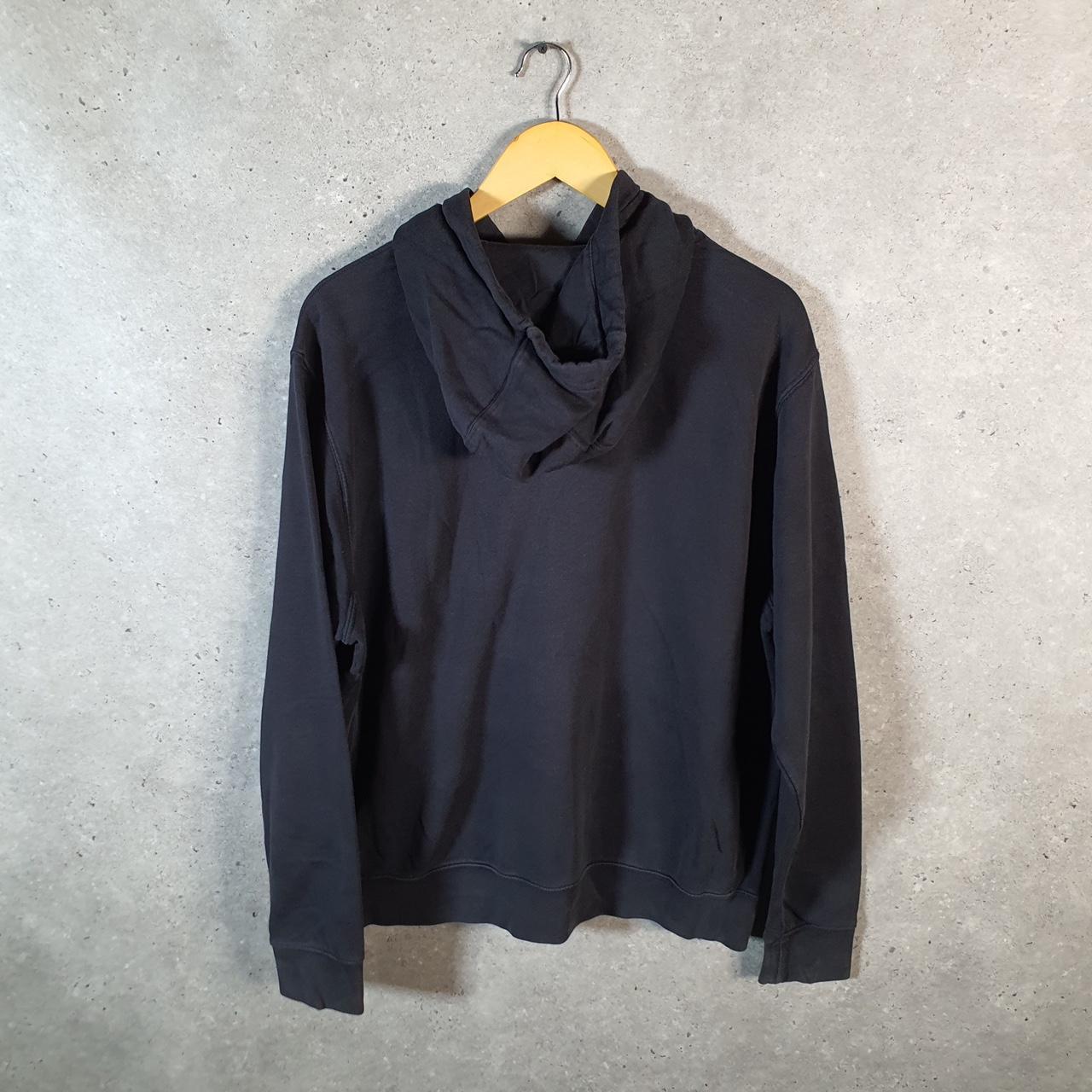 Vintage Nike Club Embroidered Hoodie Men’s Medium Black Swoosh Y2K Pullover Logo