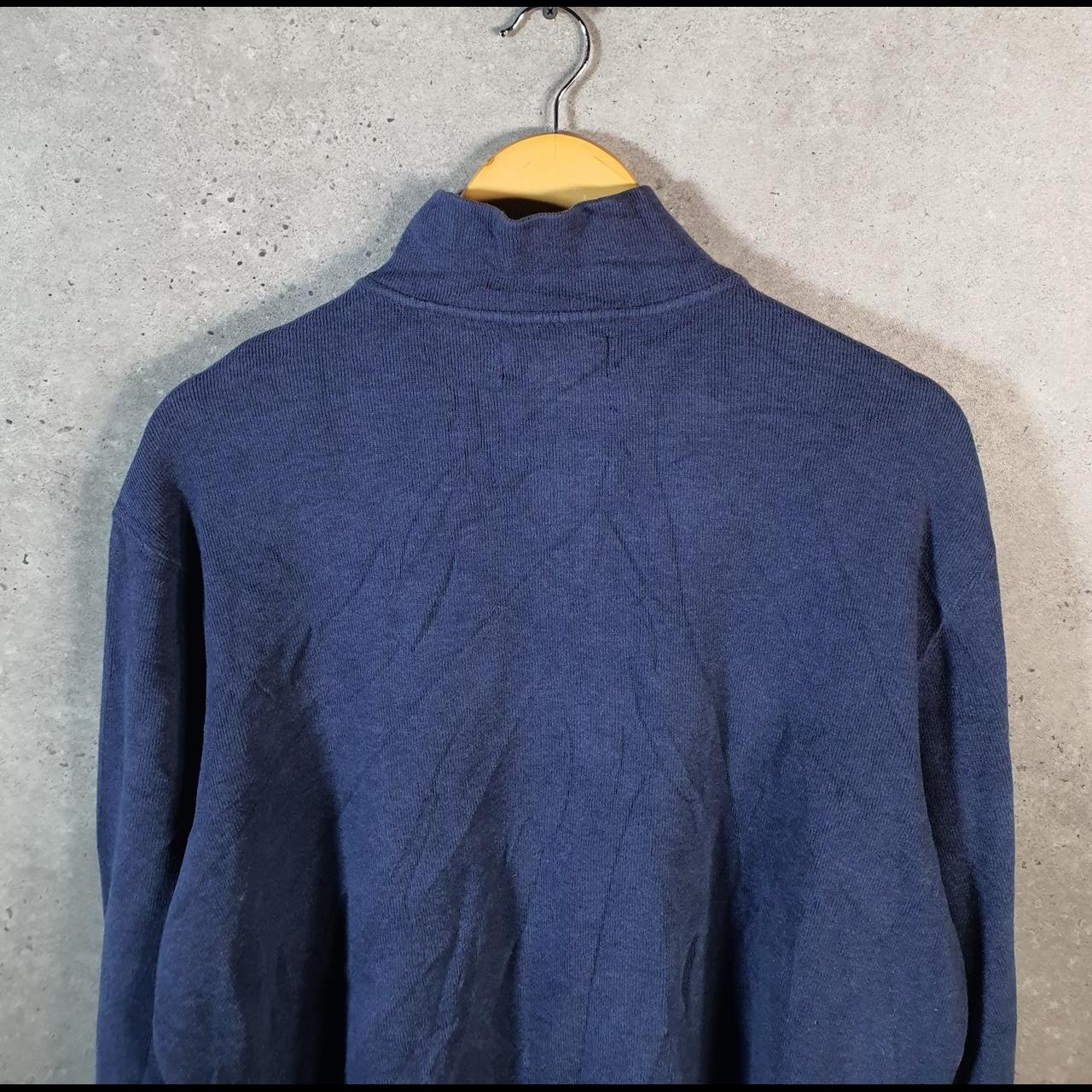 Vintage Ralph Lauren Polo 1/4 Zip Sweatshirt Men’s Large Navy Blue Pullover Pony C8841