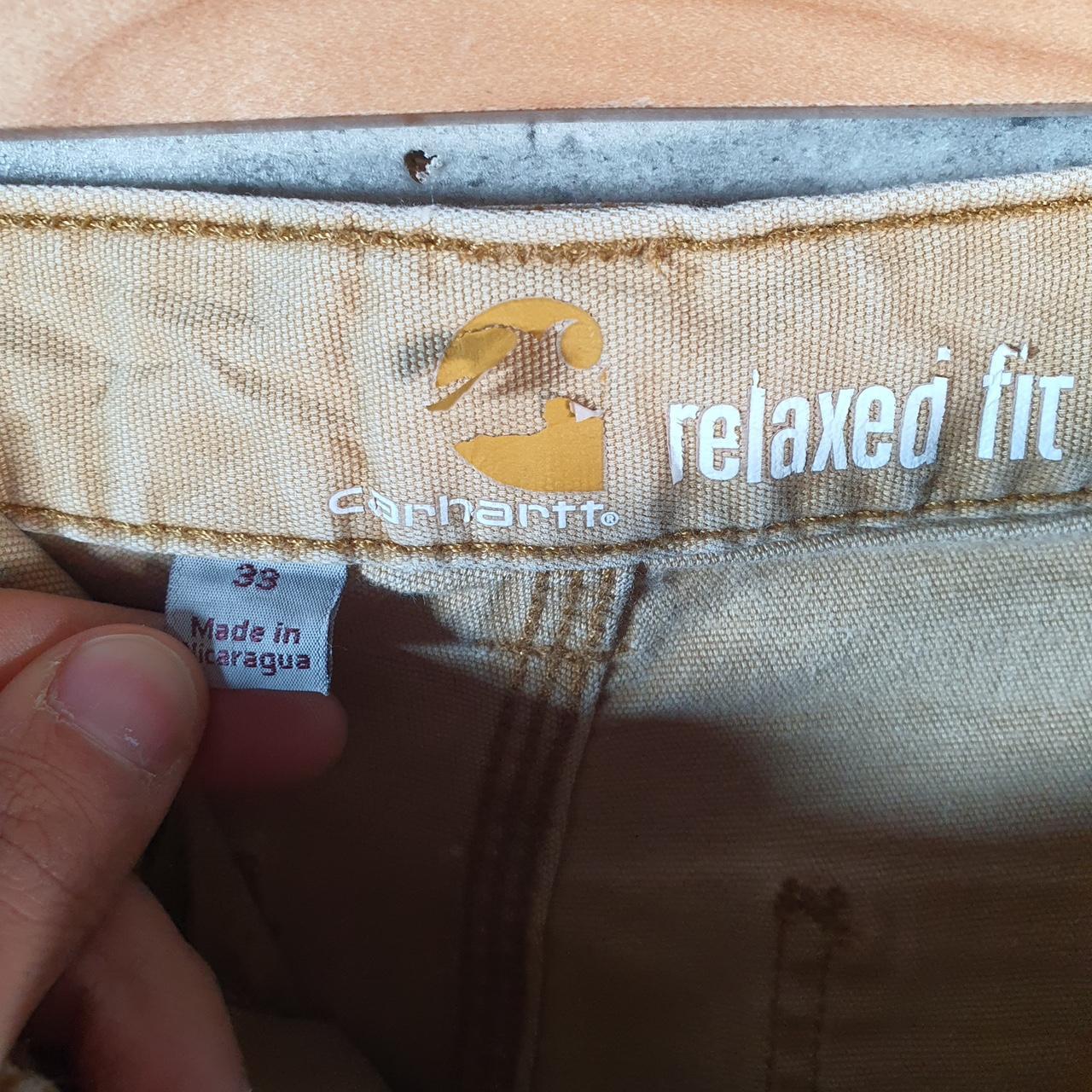 Vintage Carhartt Baggy Carpenter Shorts Jorts Cargo Men’s W33 Brown Relaxed Fit Workwear A4831