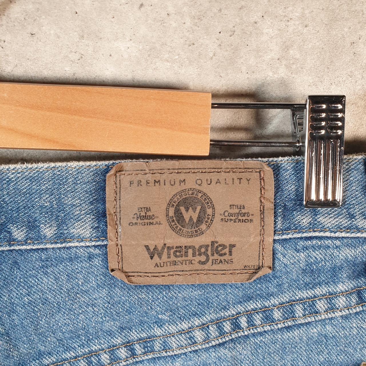 Vintage Wrangler Denim Shorts Jorts Cargo Men’s W32 Blue Baggy Cotton