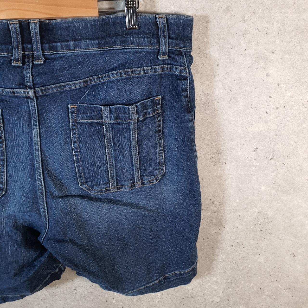 Vintage Lee Baggy Shorts Jorts Cargo Womens W38 Blue Relaxed Denim