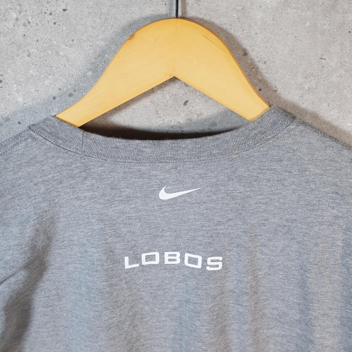 Vintage Nike Mexico Lobos Soccer T Shirt Men’s Large Grey Logo Printed Swoosh Athletic