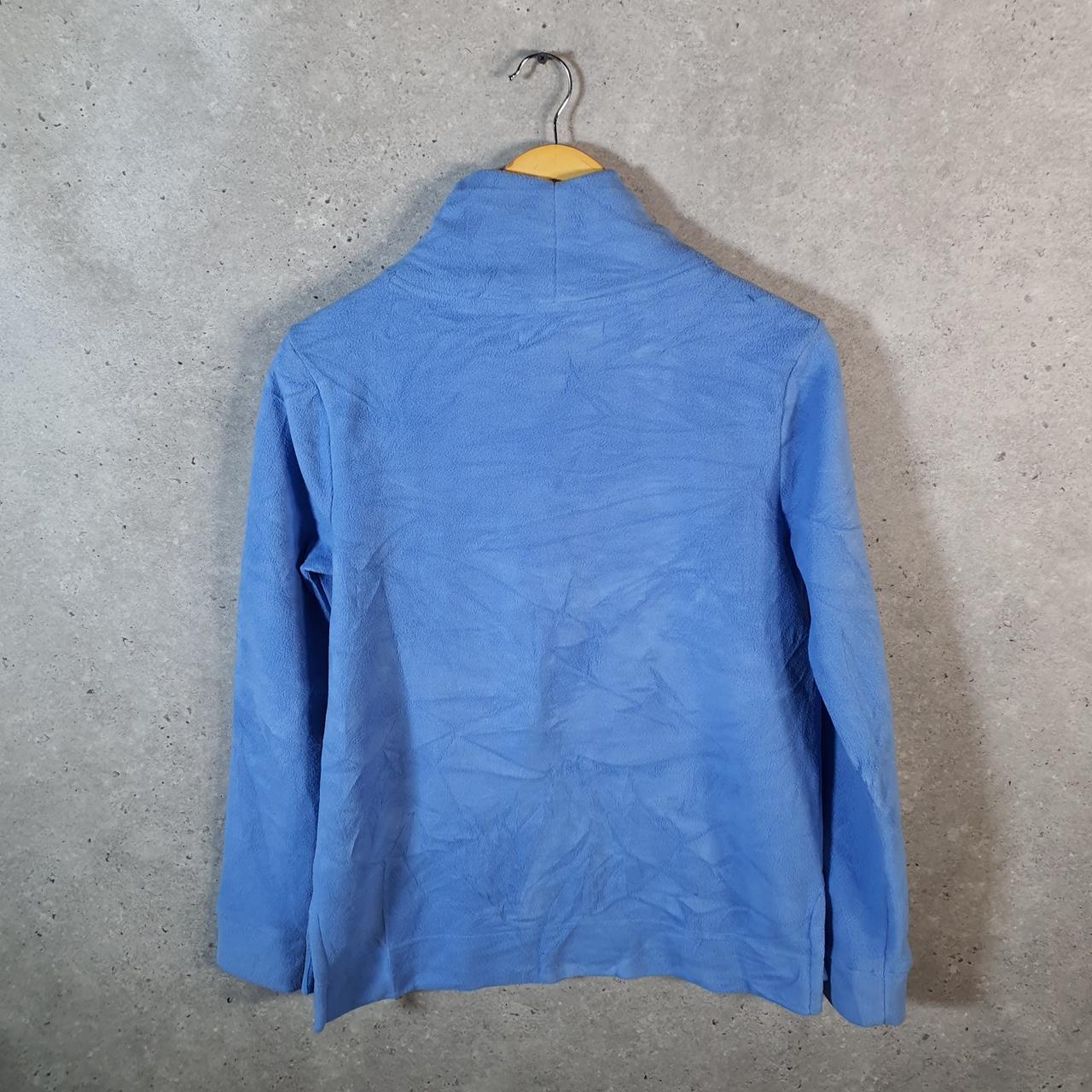 Tommy Hilfiger Fleece Pullover Sweatshirt Womens Small Blue Embroidered Logo