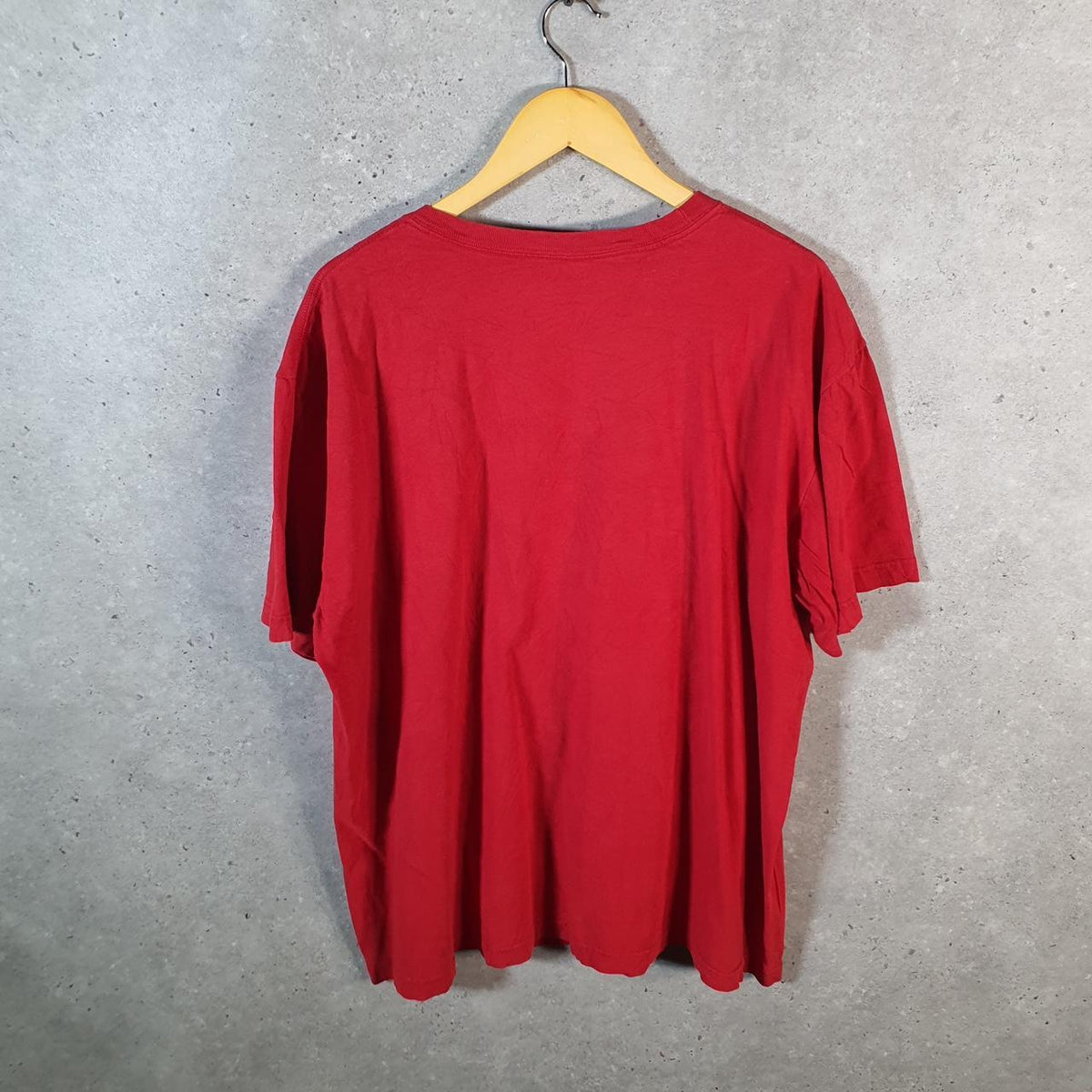 Vintage Adidas Spellout T Shirt Men’s XL Red Three Stripes Logo Athletic