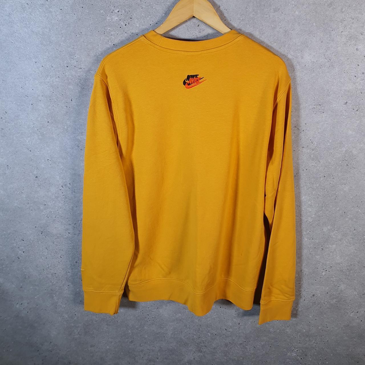 Vintage Nike Club Embroidered Sweatshirt Men’s Large Orange Swoosh Y2K Pullover Logo