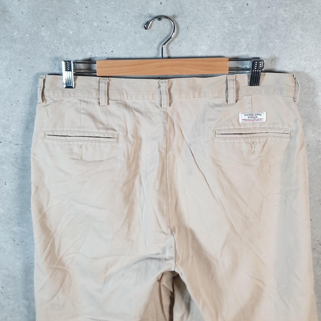 Vintage Ralph Lauren Polo Shorts Jorts Chino Cargo Men’s W35 Brown Baggy Cotton A4255